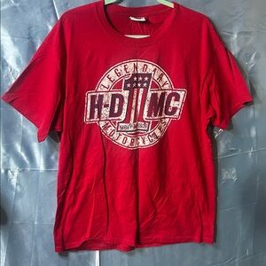 Harley Davidson t shirt mens Large Red Tampa Florida